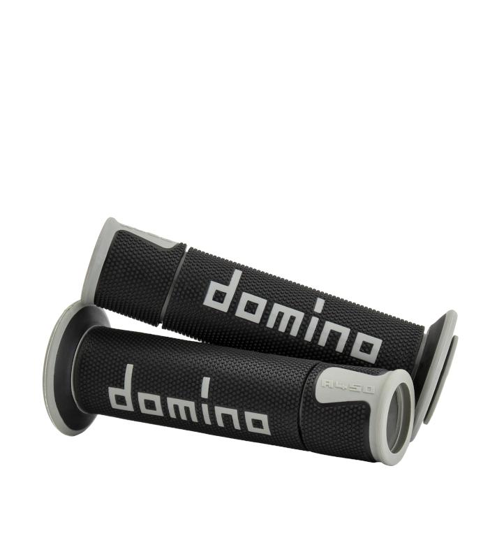 3031.82.40.04 Coppia manopole Domino in gomma di colore nero montate di  serie sugli scooter Piaggio e Gilera Typhoon 50 e Zip 50, ricambio  3031824004